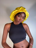 Yellow Large Satin Lined Bonnet
